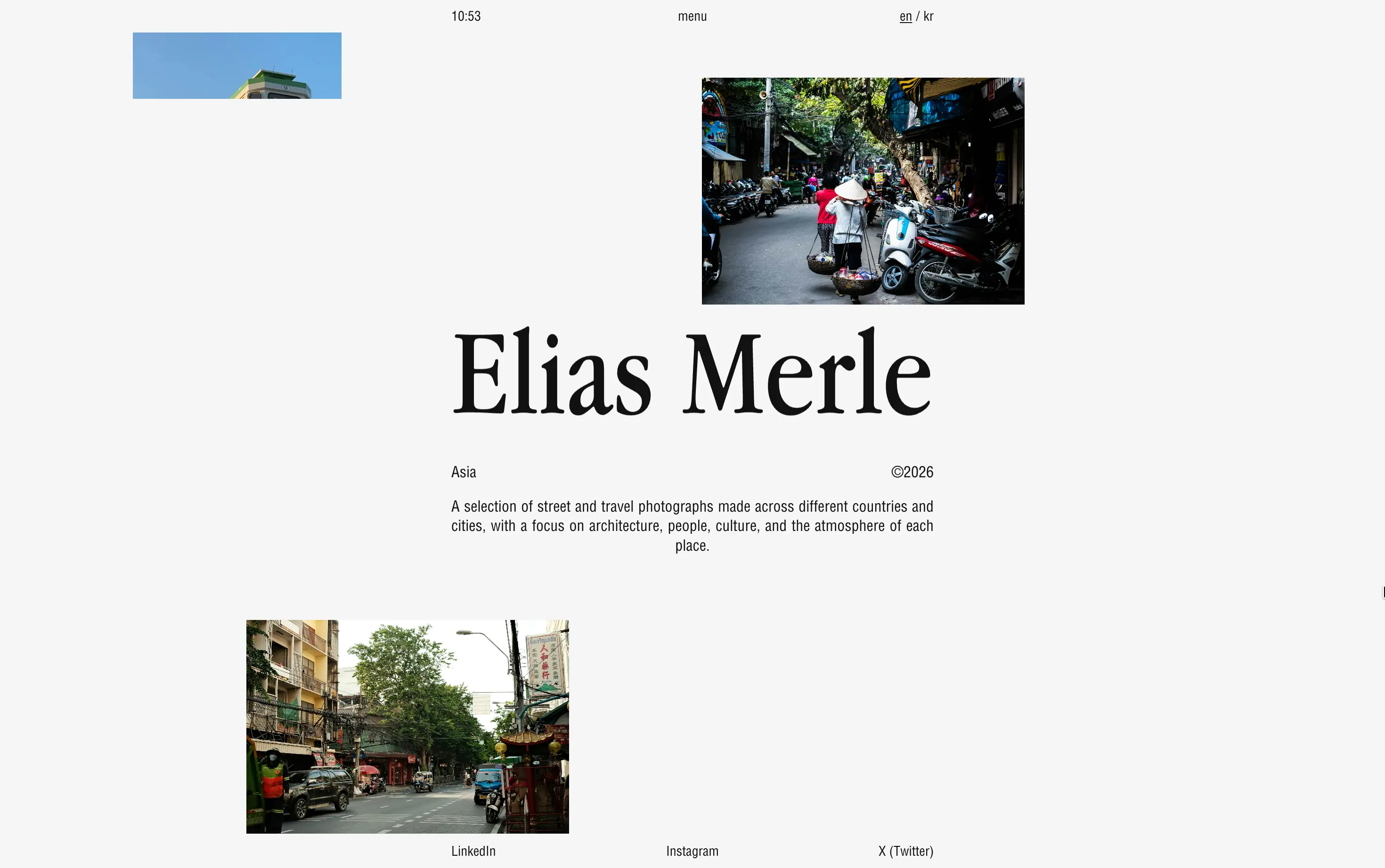 Elias Merle portfolio hero preview